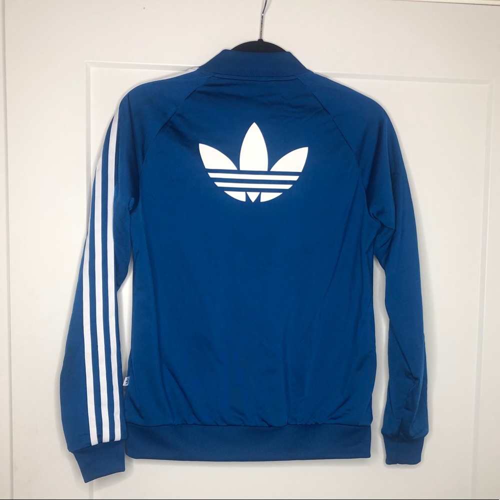 Blue Adidas track jacket. Size Small